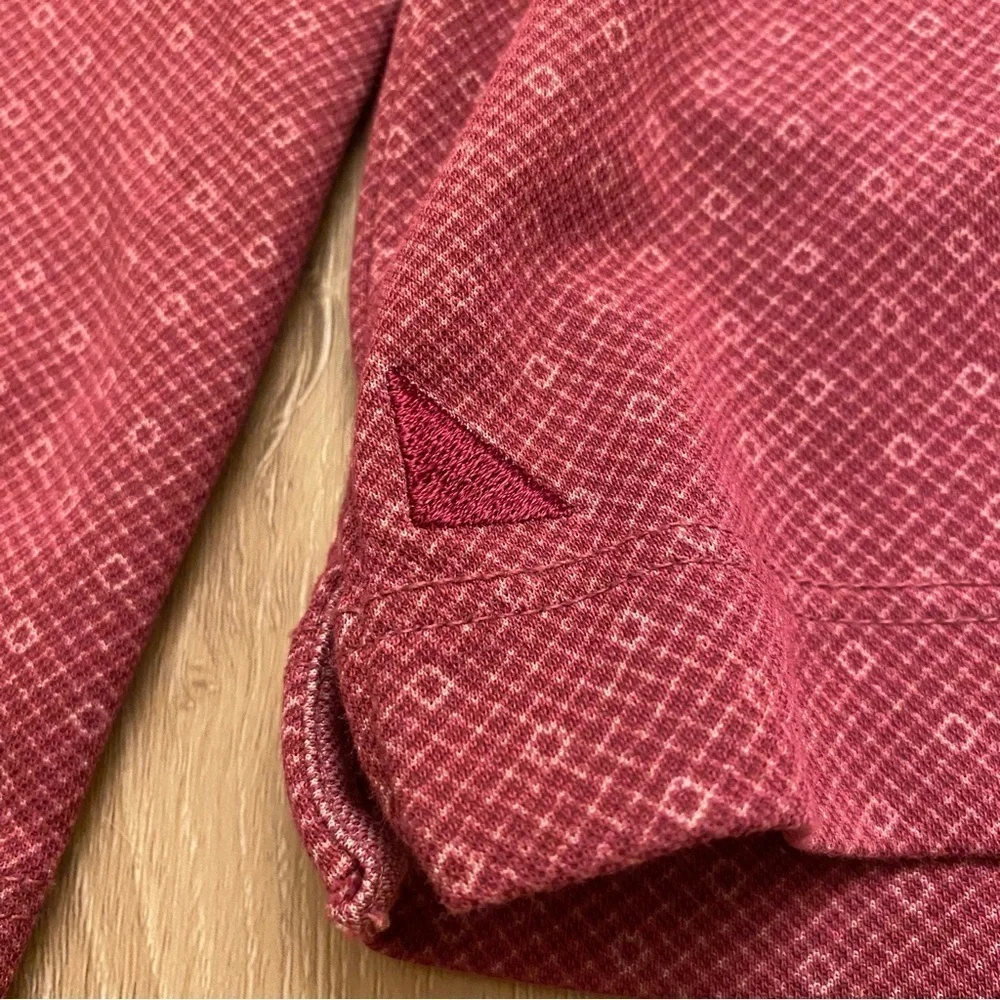 UNTUCKit Shirt Large Polo Mauve Pima Cotton Beaux Lattice